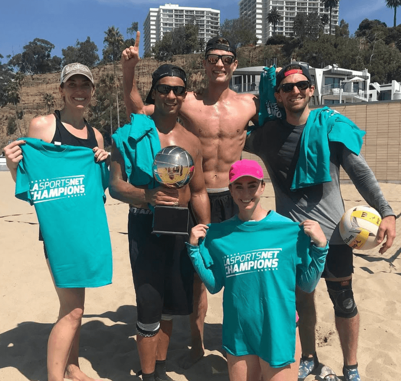 Players warming up before a game